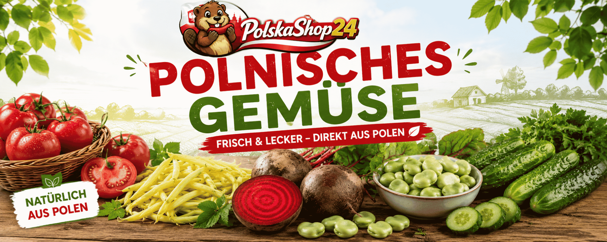 Polnisches Gemüse bei PolskaShop24 – frische Gemüse-Spezialitäten aus Polen online kaufen