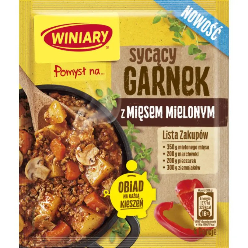 Winiary Pomysl na Sycacy Garnek z Miesem Mielonym Deftiger Eintopf mit Hackfleisch 39g Gewürzmischung