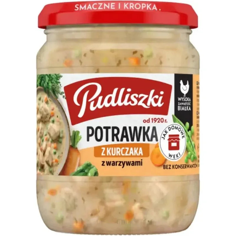 Potrawka z kurczaka z warzywami 440g - Pudliszki Hühner - Eintopf kaufen - Polskashop24.de - Online Supermarkt mit Lebensmittel aus Polen