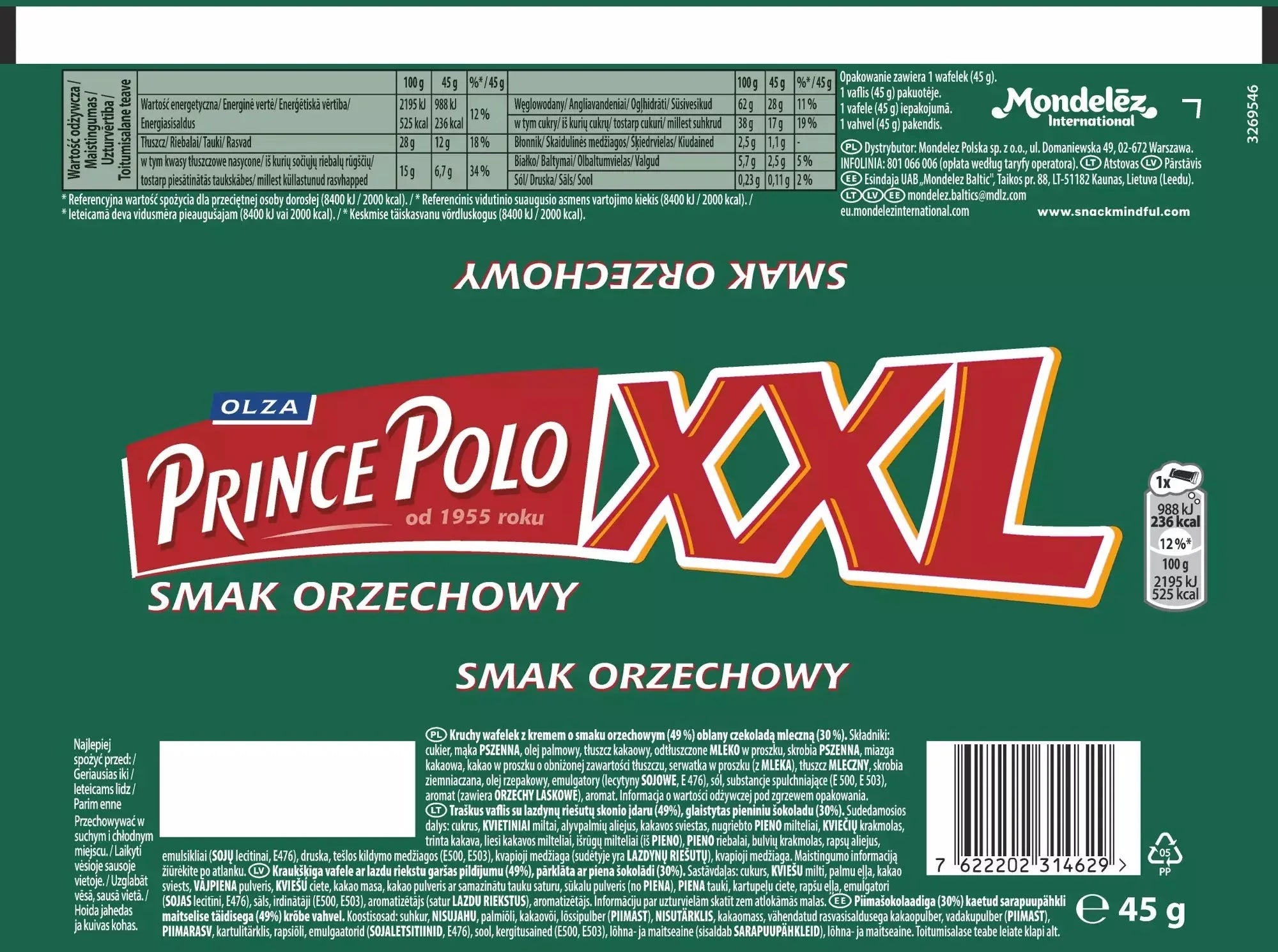 Prince Polo XXL Haselnuss (Orzechowe) - Polskashop24.de - Online Supermarkt mit Lebensmittel aus Polen