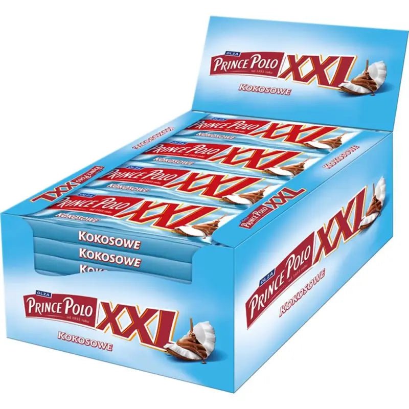 Prince Polo XXL Kokosnuss 50g (28er - Pack) - Polskashop24.de - Online Supermarkt mit Lebensmittel aus Polen