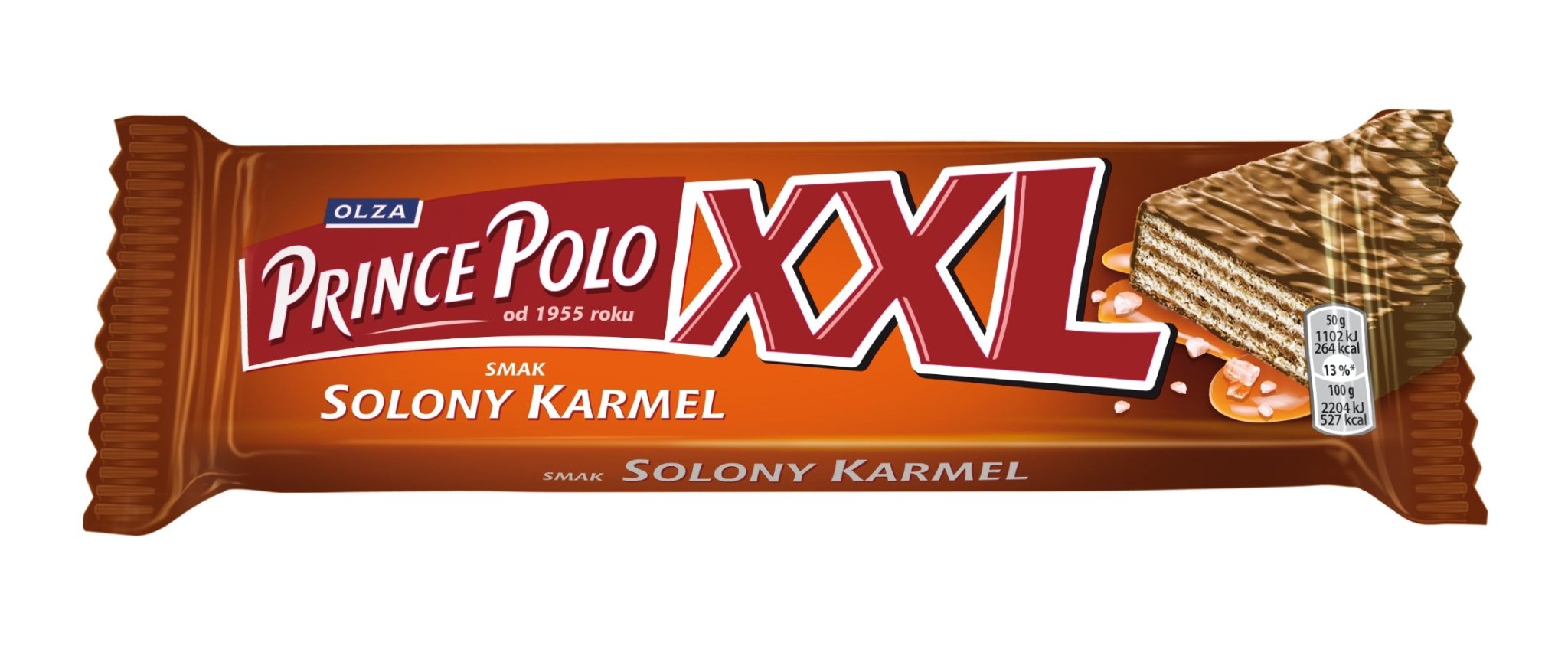 Prince Polo XXL ''Slony Karmel'' Salzkaramel Riegel 50g - Polskashop24.de - Online Supermarkt mit Lebensmittel aus Polen