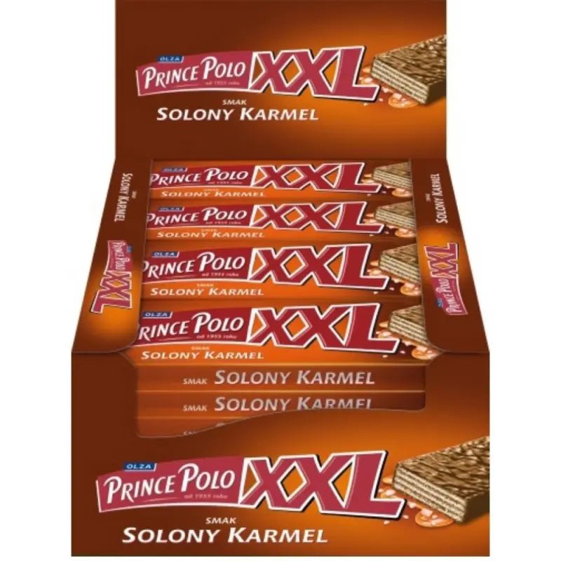 Prince Polo XXL „Slony Karmel“ (Salzkaramell) 50g x 28 Stück - Polskashop24.de - Online Supermarkt mit Lebensmittel aus Polen