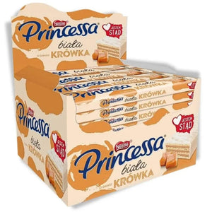 Princessa biala krowka - Weisse Schokolade Karamellriegel 30x40g Nestle