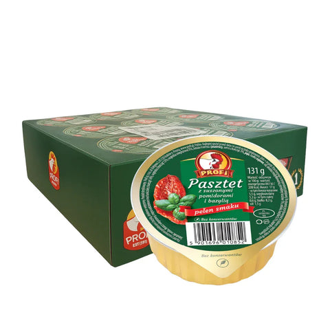 Profi Pastete mit getrockneten Tomaten & Basilikum 131g - 24er Karton (3,14 kg) - Polskashop24