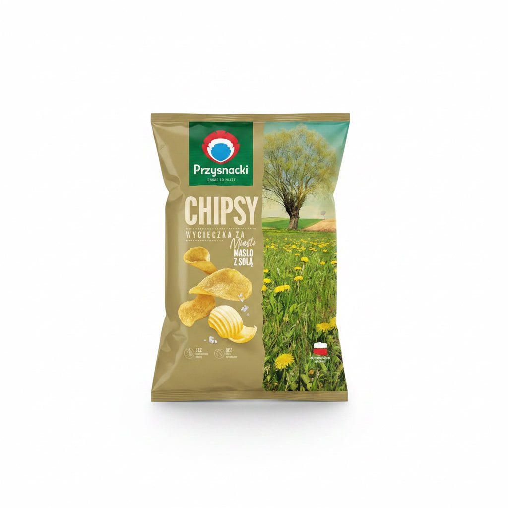 Przysnacki Chips Butter mit Salz 130 g – Polnische Kartoffelchips - Polskashop24