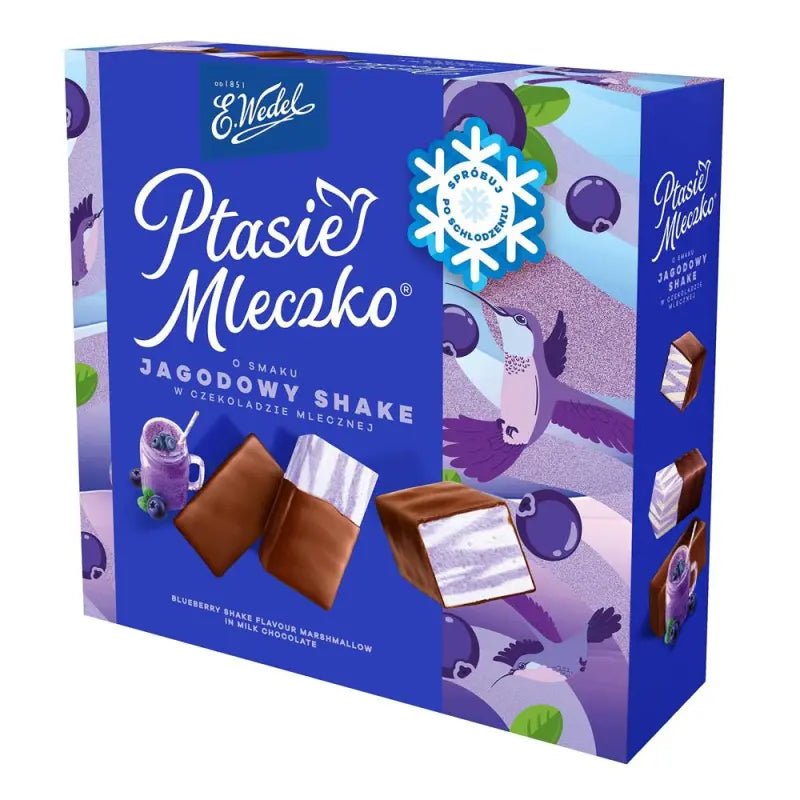 Ptasie Mleczko Jagodowy Shake Heidelbeer 340g – Wedel - Polskashop24