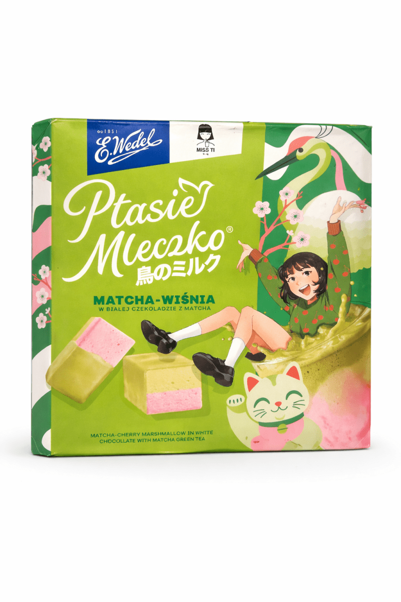 Ptasie Mleczko Matcha - Wiśnia 340g - E. Wedel - Polskashop24