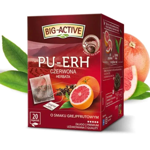 Pu - Erh Tee Grapefruit Czerwona Herbata 36g - Big Active - Polskashop24