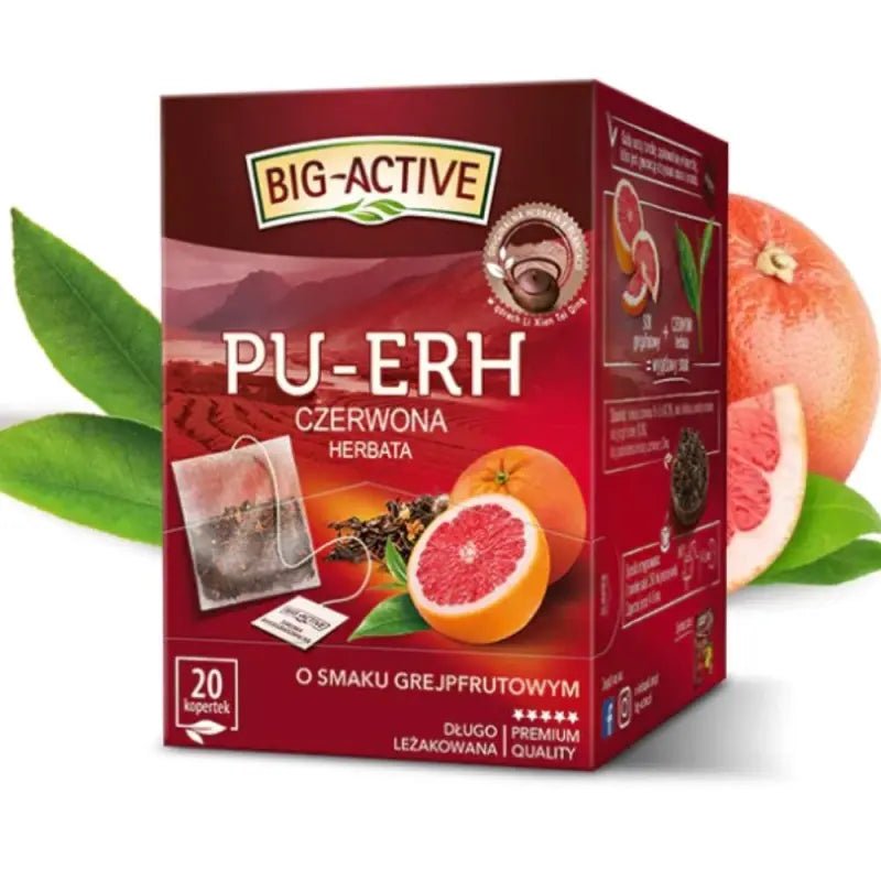 Pu - Erh Tee Grapefruit Czerwona Herbata 36g - Big Active - Polskashop24