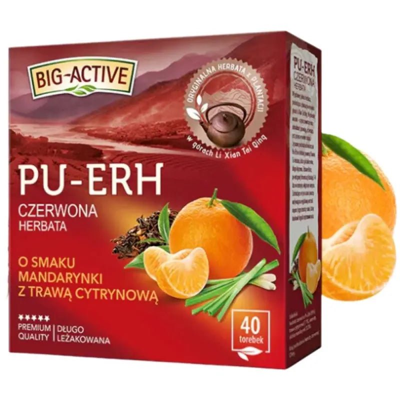 Pu - Erh Tee Mandarine Zitronengras 72g - Big Active - Polskashop24