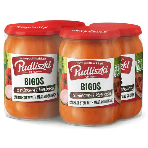 Pudliszki Bigos polnischer Sauerkrauteintopf 4er Paket - 4x500g - Polskashop24