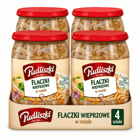 Pudliszki Schweinepansen in Brühe 4er Bundle 4x500g - Polskashop24