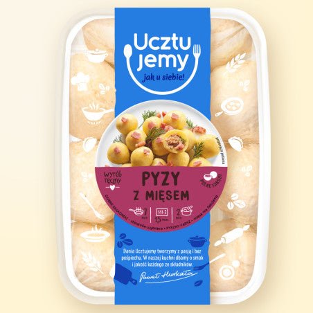 Pyzy z mięsem 400g - Polnische Teigtaschen mit Fleischfüllung kaufen - Polskashop24.de - Online Supermarkt mit Lebensmittel aus Polen