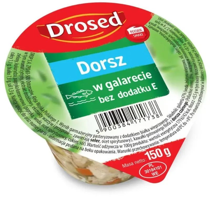 Regenbogenforelle in Gelee Dorsz w Galarecie 150g - Drosed - Polskashop24
