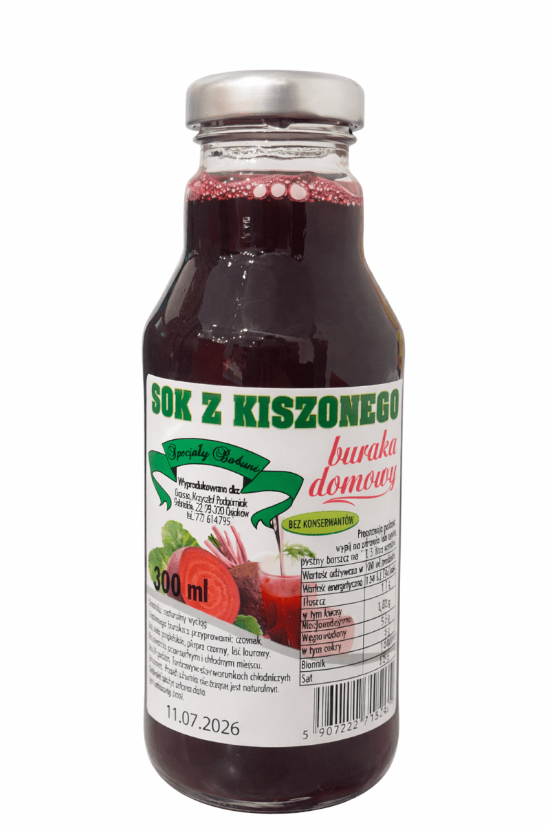 Rote - Bete - Saft Sok z kiszonego buraka 300ml - Polskashop24