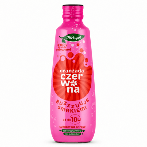 Rotes Oranada-Konzentrat Koncentrat Oranzada 405ml - Herbapol - Polskashop24