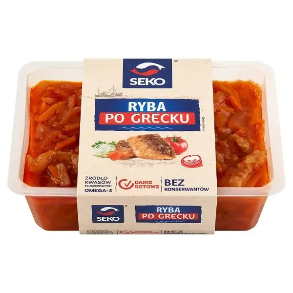 Ryba po grecku Silberfischfilet in griechischer Soße 500g von Seko - polnische Fischspezialität verzehrfertig
