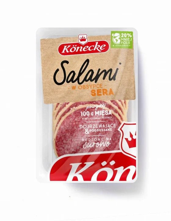Salami in Scheiben mit Käserand 100g - Konecke - Polskashop24