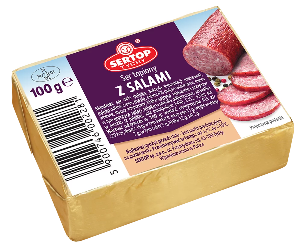 Schmelzkäse Salami Ser Topiony z Salami 100g - Sertop