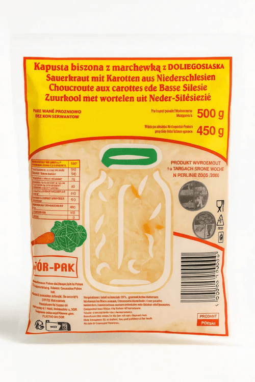 Sauerkraut aus Niederschlesien Kapusta Kwaszona 500g kaufen - Polskashop24