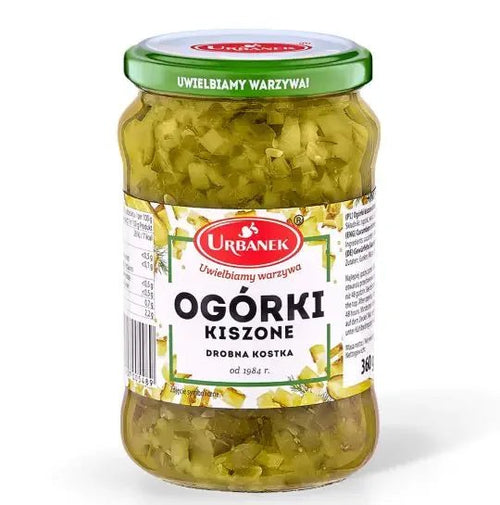 Saure Gurken gewürfelt Ogórki Kiszone 360g - Urbanek - Polskashop24