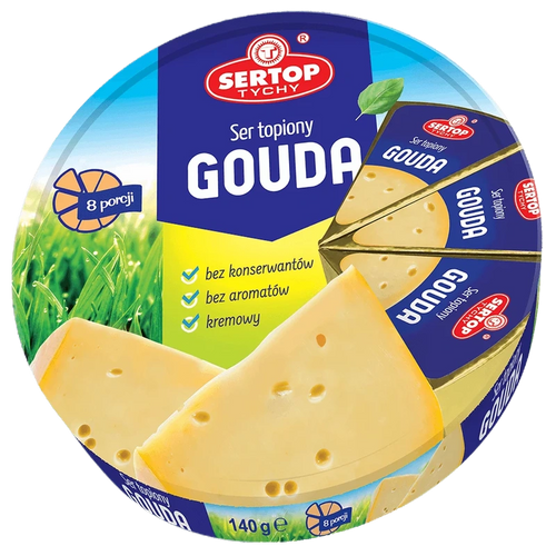 Schmelzkäse Gouda Ser Topiony 140g - Sertop - Polskashop24