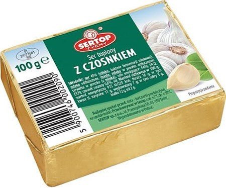Schmelzkäse Knoblauch Ser Topiony z Czosnkiem 100g - Sertop - Polskashop24
