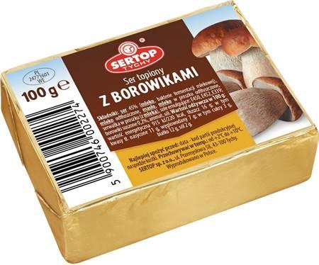 Schmelzkäse mit Steinpilzen Ser topiony z borowikami 100g - Sertop - Polskashop24