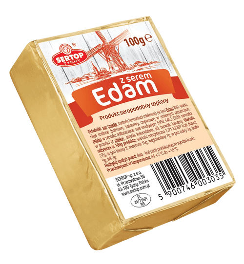 Schmelzprodukt Edam Kostka 100g - Sertop - Polskashop24
