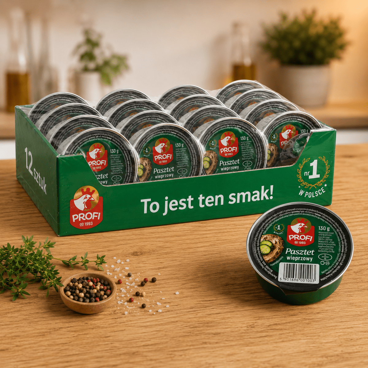 Schweinefleisch - Pastete - Pasztet wieprzowy 12x130g - Profi - Polskashop24