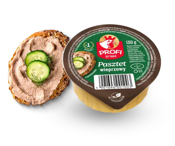 Schweinefleisch - Pastete - Pasztet wieprzowy 130g (12er Karton) - Profi - Polskashop24