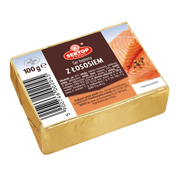 Sertop Schmelzkäse mit Lachs 100 g – polnischer Ser topiony z łososiem