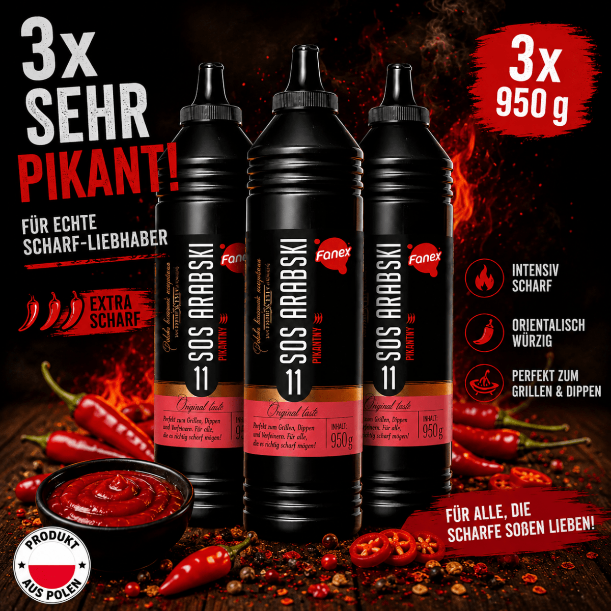Sos Arabski 3er Bundle Scharf FANEX - Polskashop24
