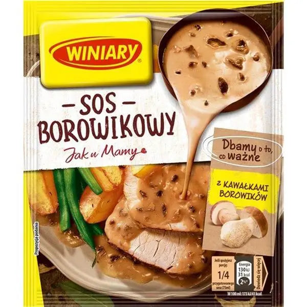 Winiary Sos Borowikowy Steinpilzsoße 33g Jak u Mamy - Polnische Instant-Soße mit Steinpilzen von Nestlé