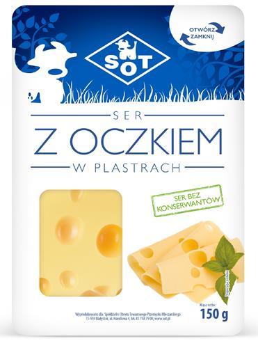 SOT Käse Scheiben mit Löchern Ser z Oczkiem 150g - Soti - Polskashop24