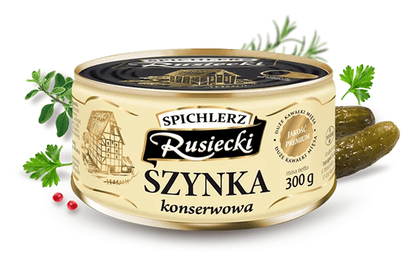 Szynka Konserwowa – Spichlerz Rusiecki 300g - Polskashop24.de - Online Supermarkt mit Lebensmittel aus Polen