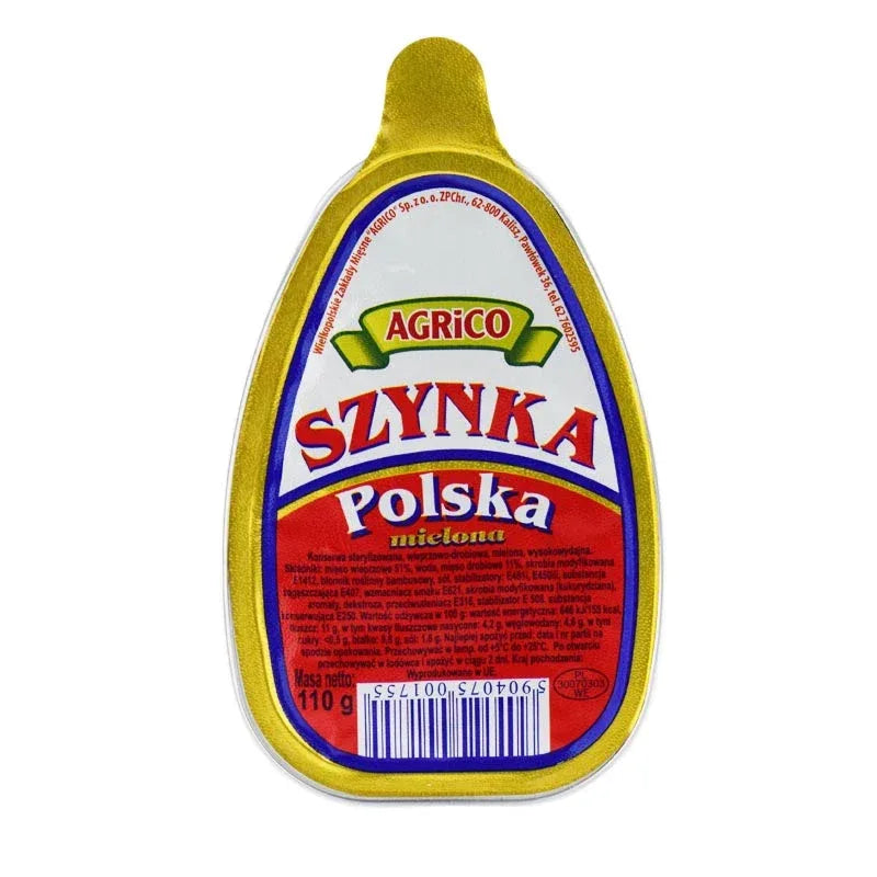 Agrico Szynka Polska polnischer Schinken 110g - Schweinefleischkonserve aus der EU