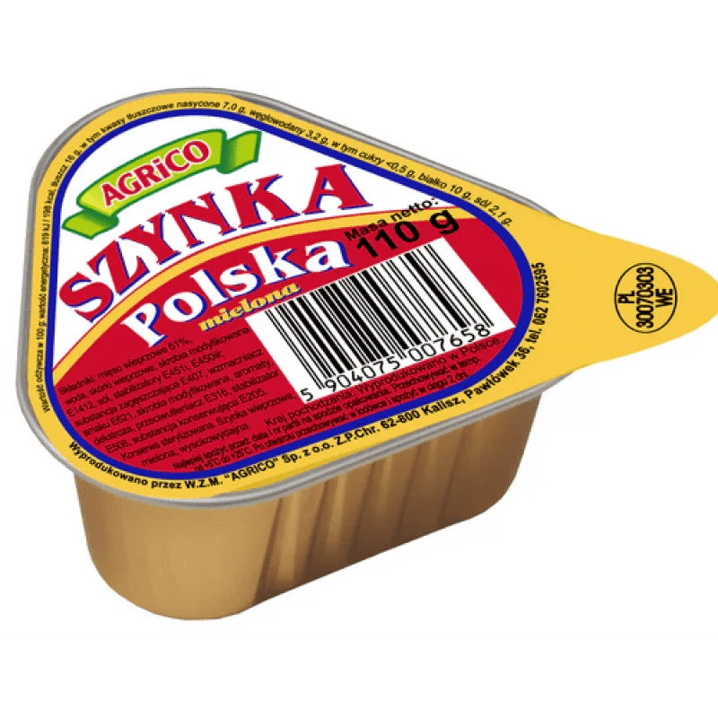 Szynka polska mielona - Polnischer gehackter Schinken 110g - Agrico - Polskashop24