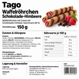 Tago Waffelröhrchen Schokolade-Himbeere 150 g - Rurki waflowe malina - Polskashop24