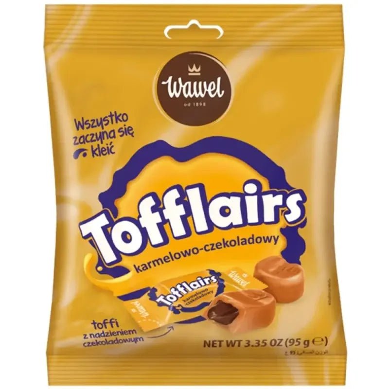 Tofflairs Karamell - Schokoladen Bonbons 95 g - WAWEL - Polskashop24