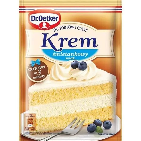 Tortencreme Sahnegeschmack Krem śmietankowy 105g - Dr. Oetker - Polskashop24