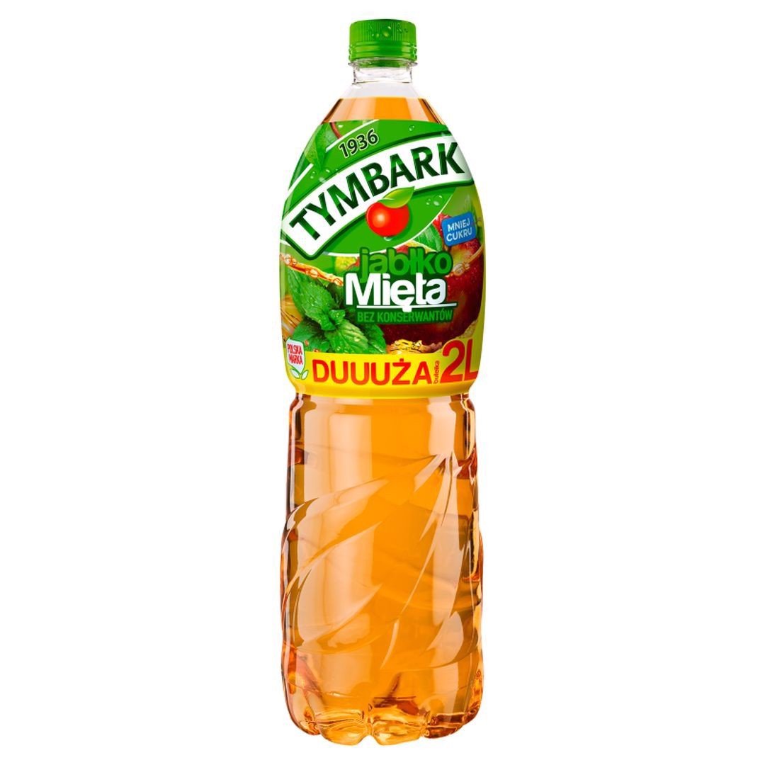 Tymbark Apfel - Minze Saft 2L - Napój Jabłko Mięta (zzgl. 0,25€ Pfand) - Polskashop24.de - Online Supermarkt mit Lebensmittel aus Polen