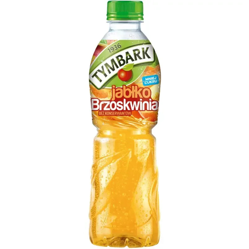 Tymbark Apfel Pfirsich Erfrischungsgetränk 500ml Flasche