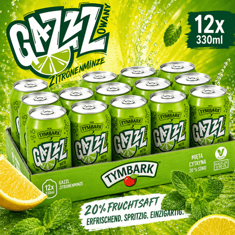Tymbark GAZZZ Zitrone Minze 12er Träger 12x330ml - Polskashop24