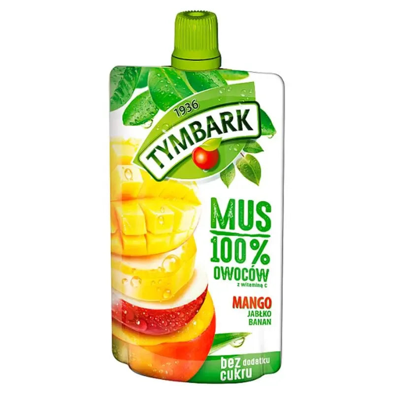 Tymbark Fruchtmus Mango Apfel Banane 120g Quetschbeutel mit Vitamin C