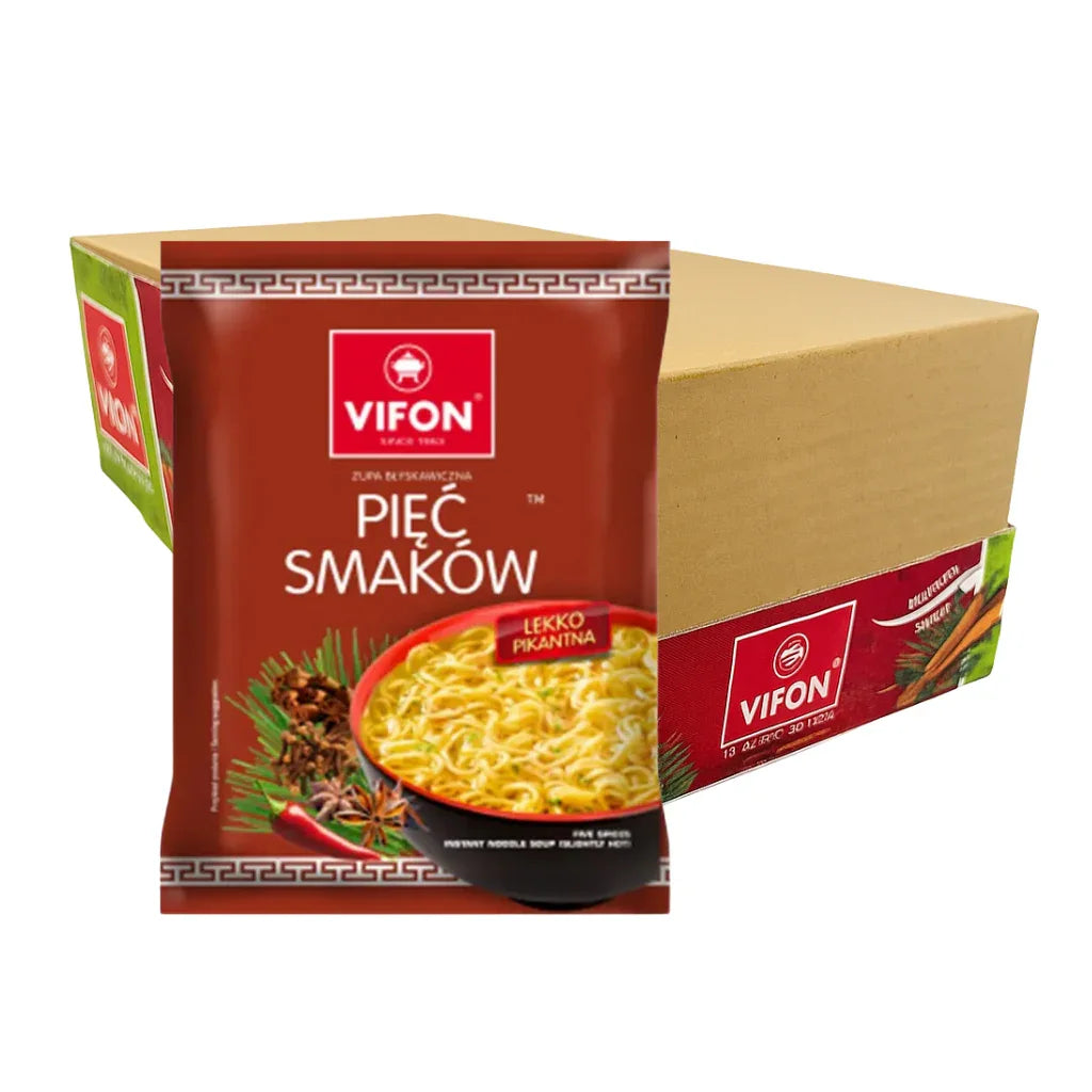 Vifon 5 Smaków Instant-Nudelsuppe 24er Karton mit fünf Geschmäckern
