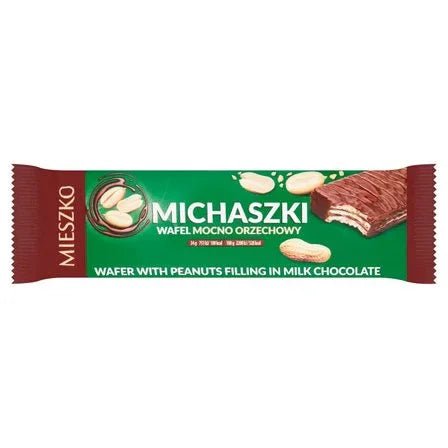 Waffel mit Erdnusscreme - Michaszki Wafel Mieszko 34g - Polskashop24