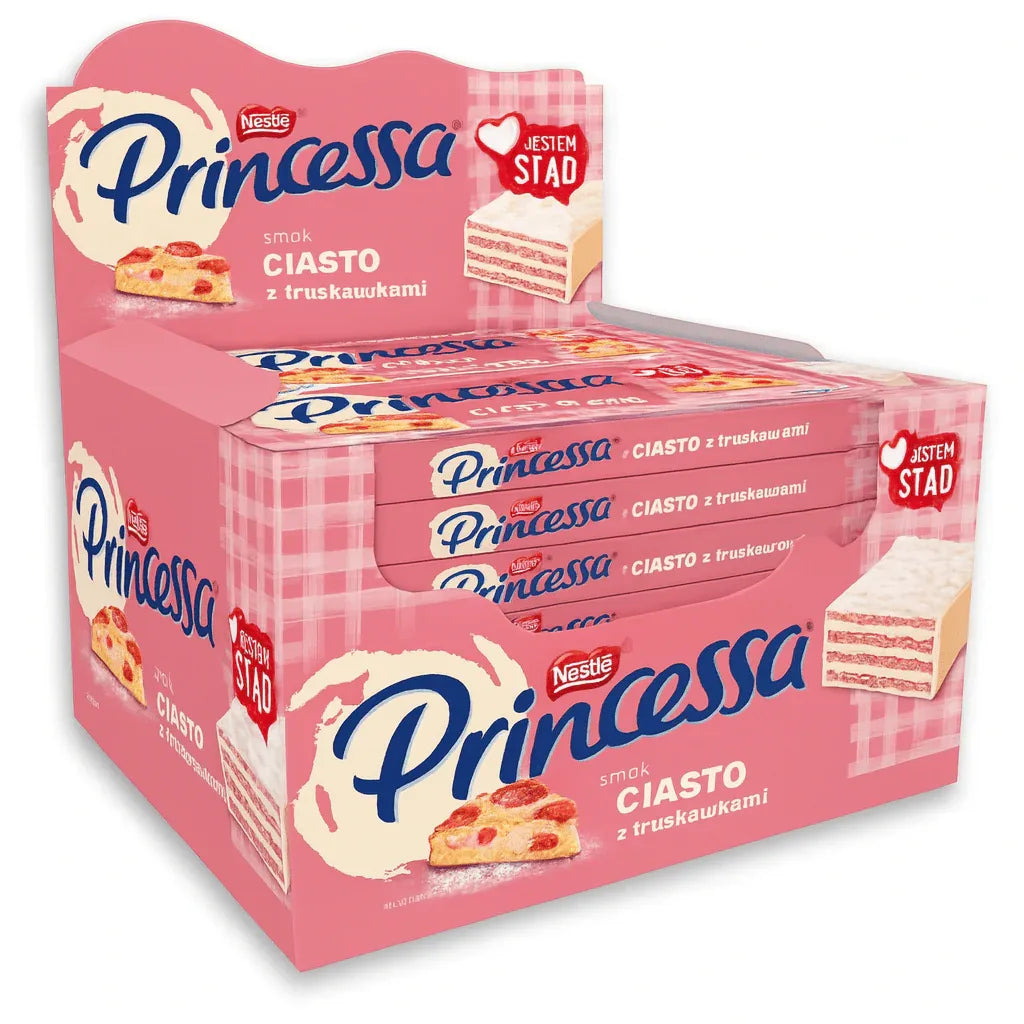 Waffel Princessa Longa Truskawki 40g x 30 - Nestle - Polskashop24