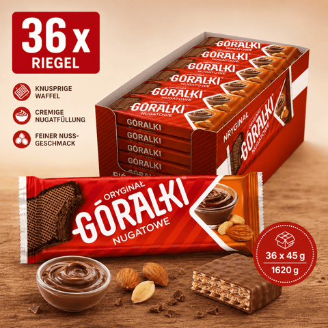 Waffelriegel Goralki Nugat 1620g (36x45g) - IDC - Polskashop24